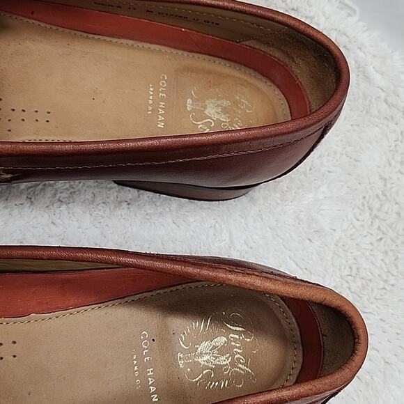 COLE HAAN STYLE: PINCH GRAND PENNY LOAFERS PAPAYA LEATHER MENS 11.0 VGUC ELEGANT main image 11